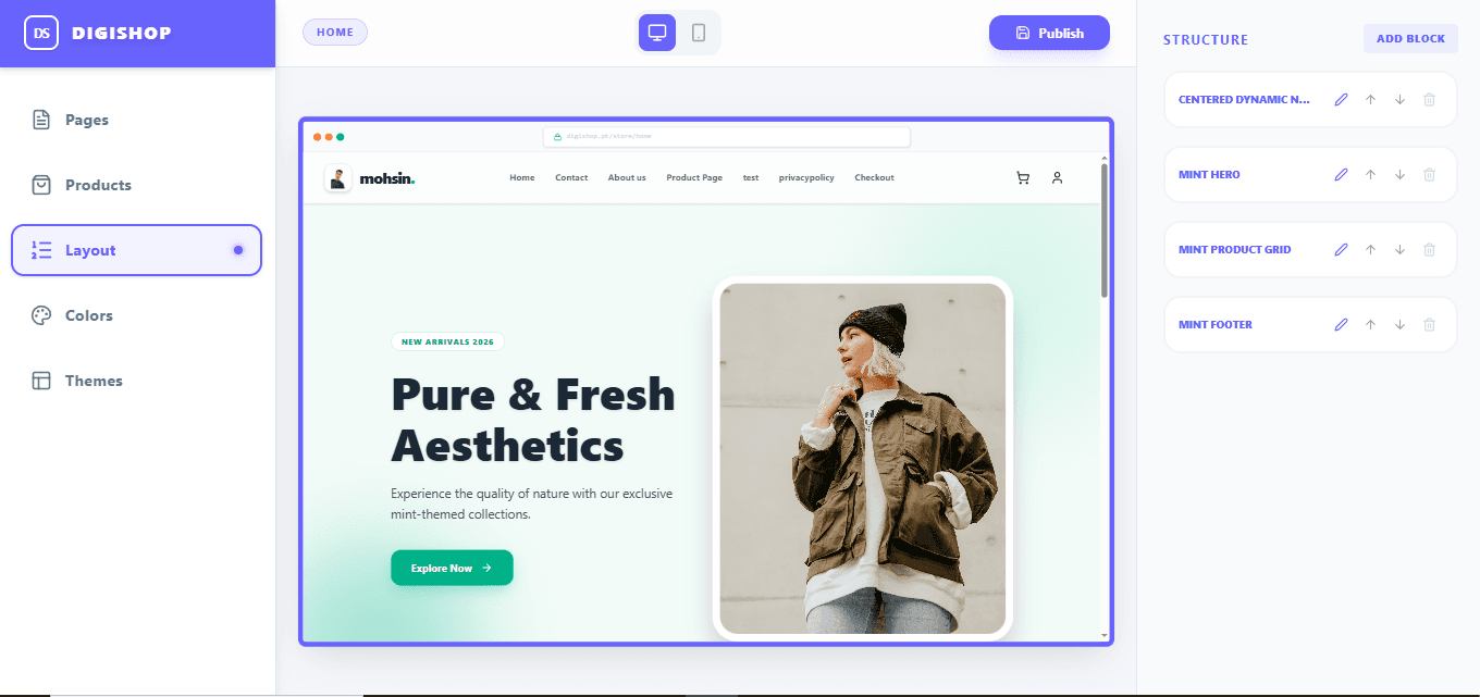 Visual Component Registry & Drag-Drop Layout